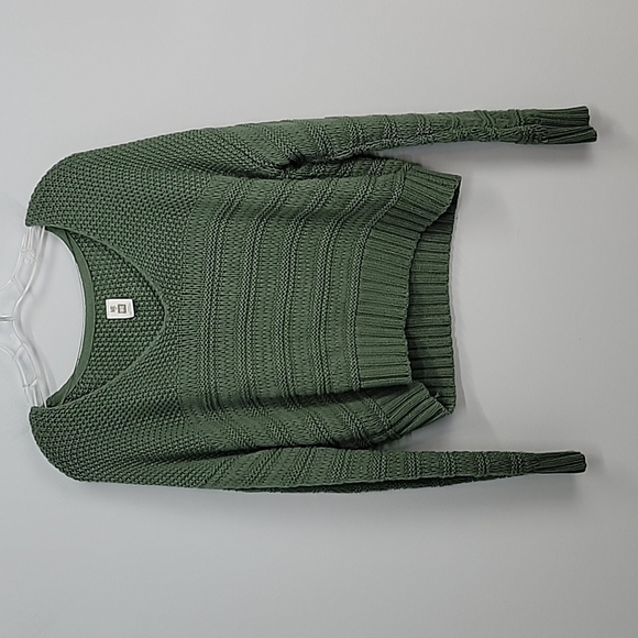 ME to WE green crop oversized  sweater - Picture 2 of 7